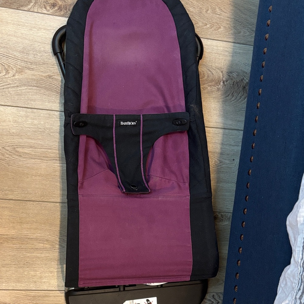 BabyBjorn Purple and Black Bouncer